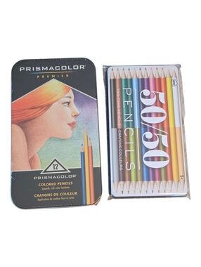 LOT OF 2 Sets New Sealed Colored Pencils Prismacolor Premier 12 and NPW 50/50 24